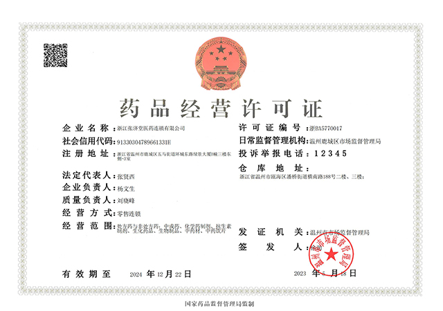 药品经营许可证